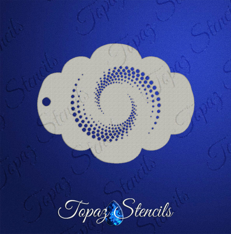Dot Spiral stencil