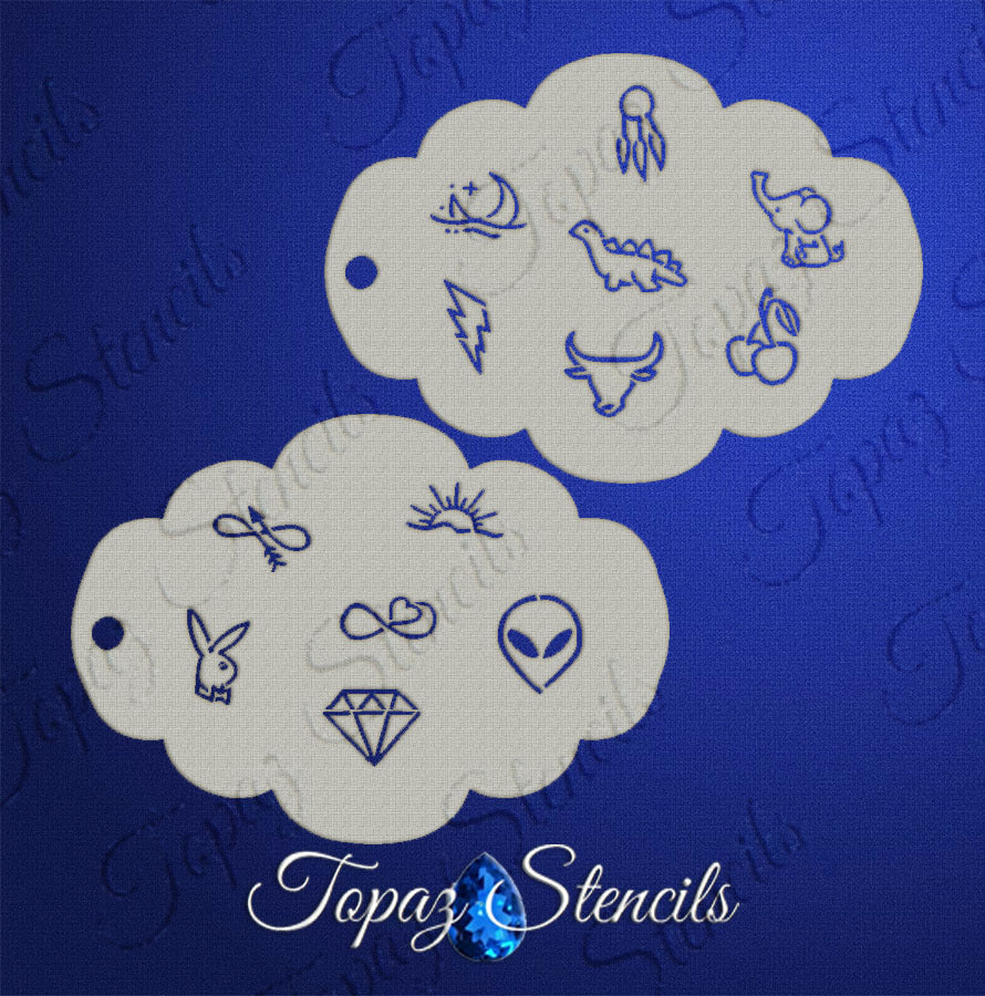 Faux Tattoos in a Flash stencil