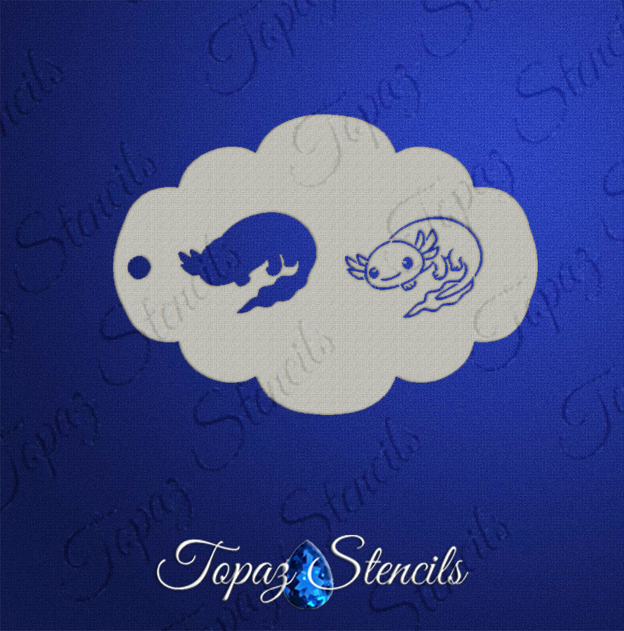 Chillin' Axolotl stencil