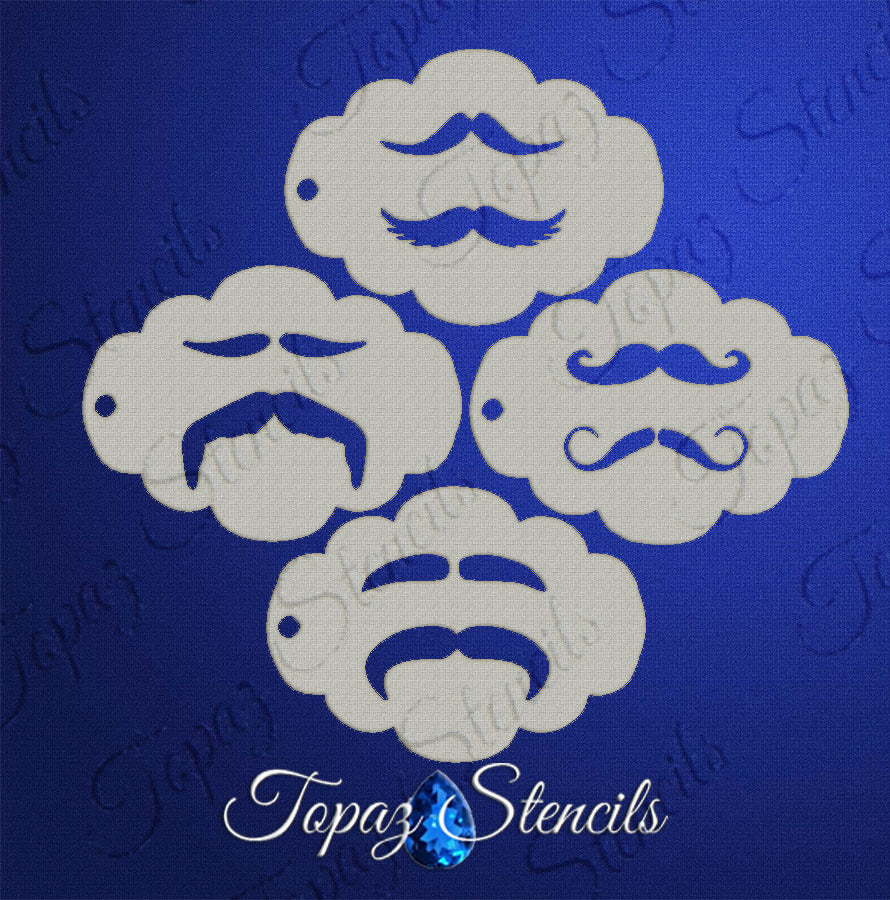 Mustache Set stencil