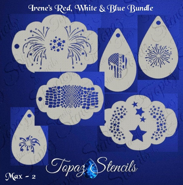 Irene's Red, White & Blue Bundle stencil
