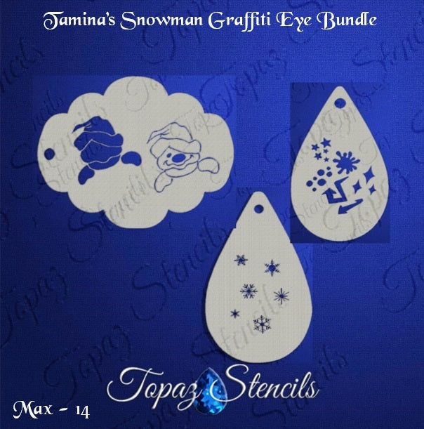 Tamina's Snowman Graffiti Eye Bundle stencil