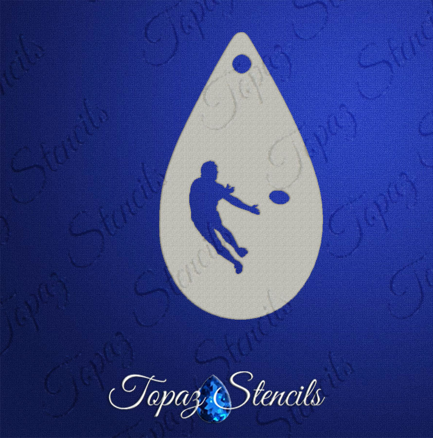 Rugby Catch stencil
