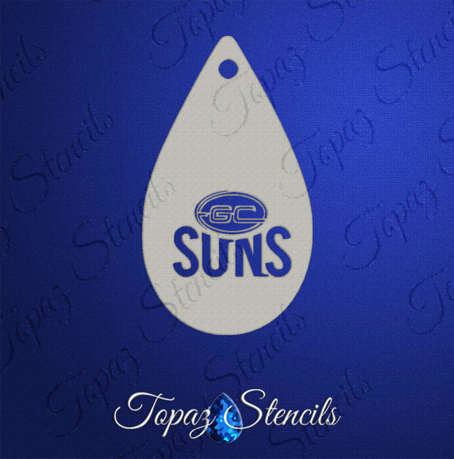 AFL Gold Coast Suns stencil