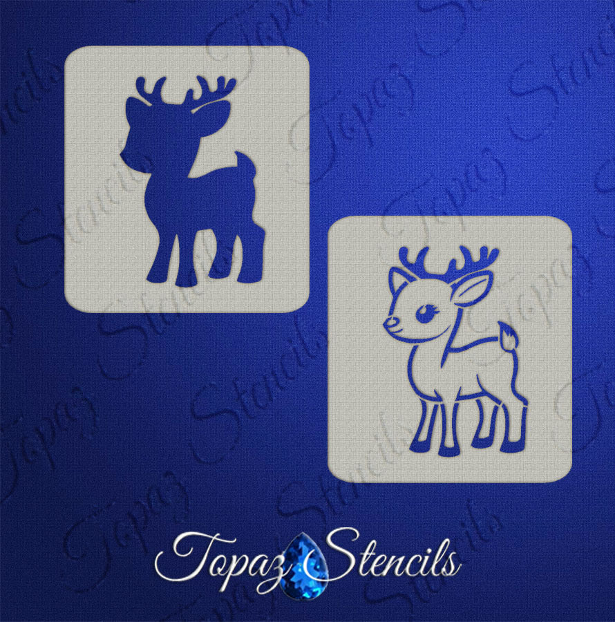 Belly Baby Reindeer stencil