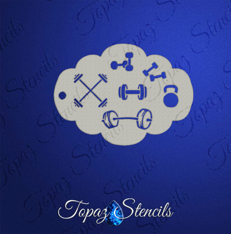 Gym Equipment stencil