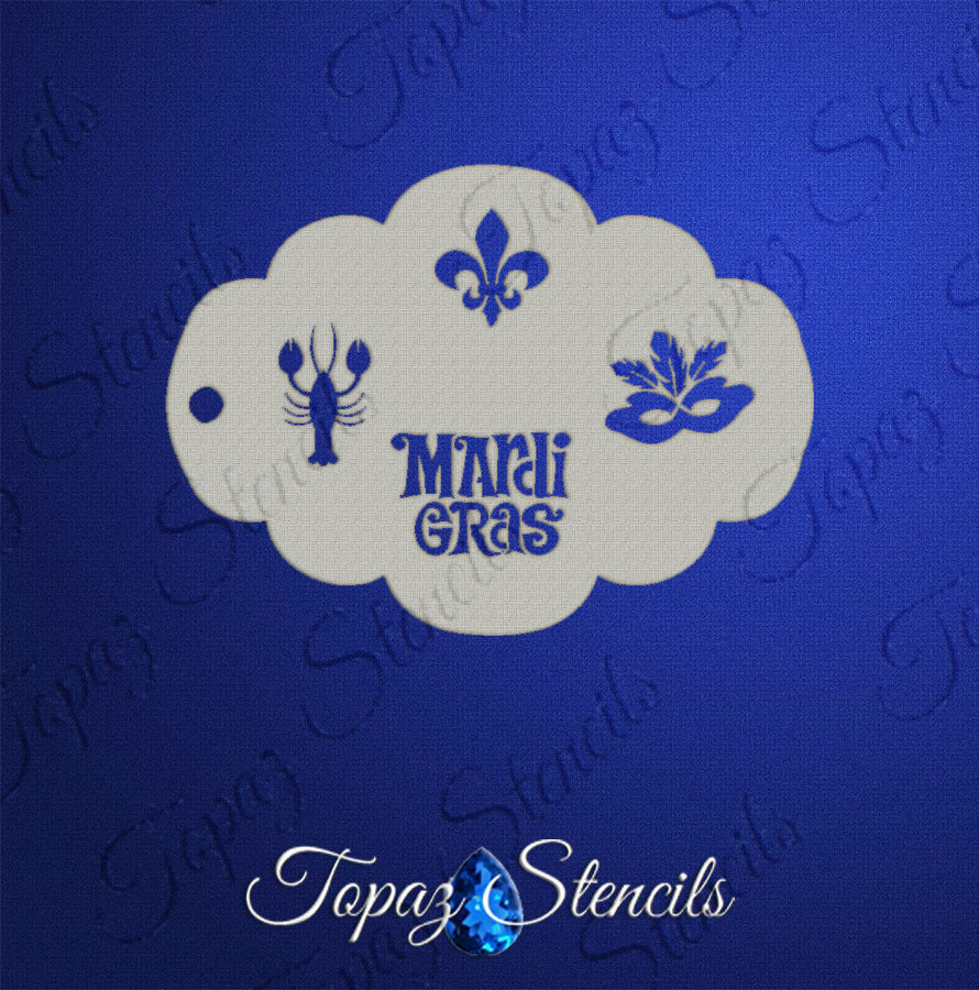 Mardi Gras Bits and Bobs stencil