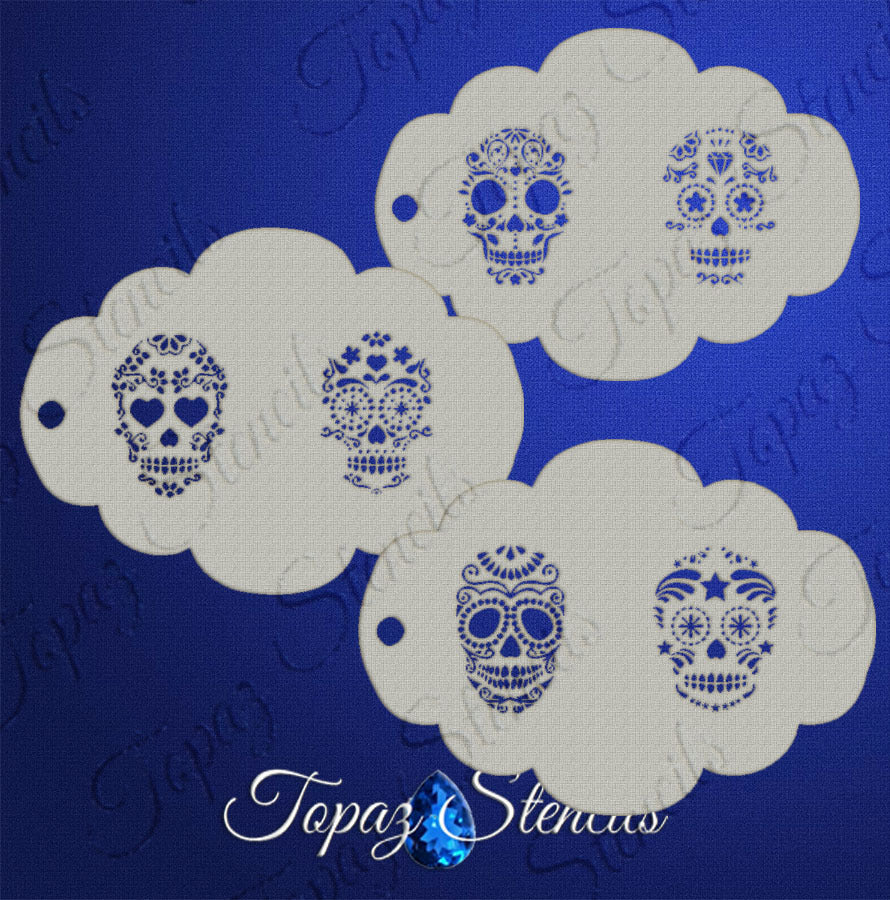 Sugar Skulls/Catrinas stencil