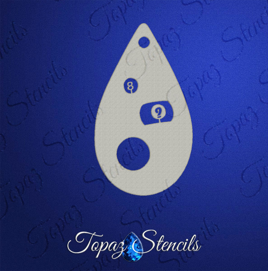 Pool Balls stencil