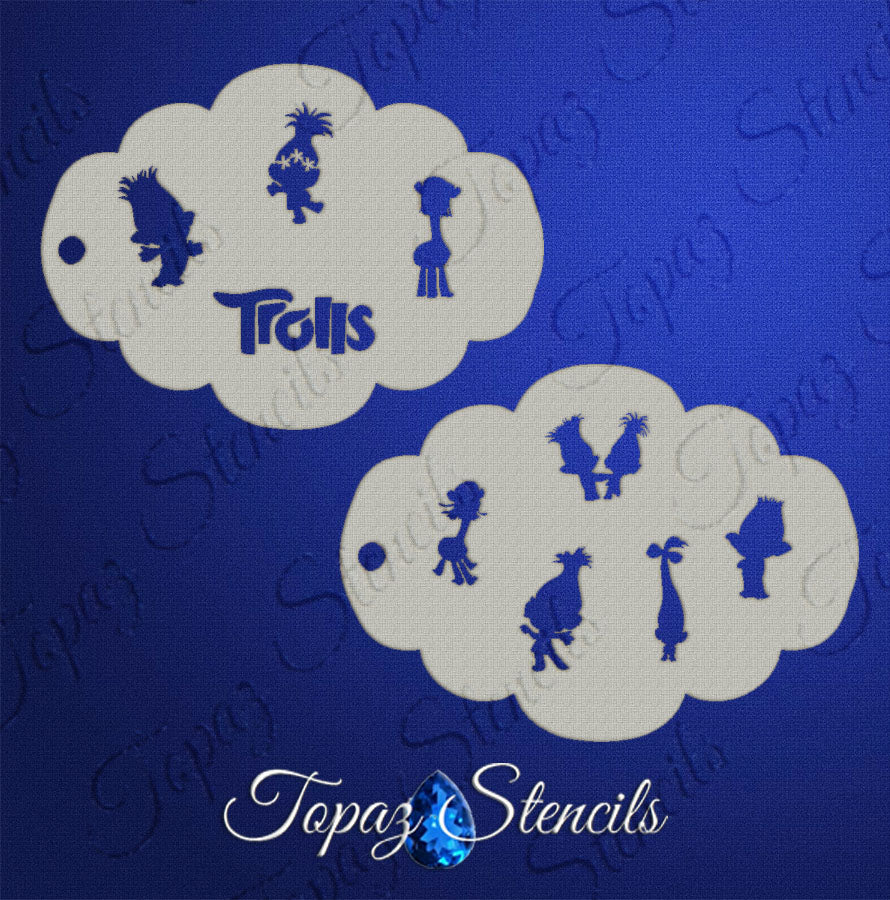 Trolls Elements stencil