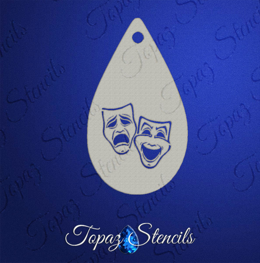 Comedy and Tragedy stencil