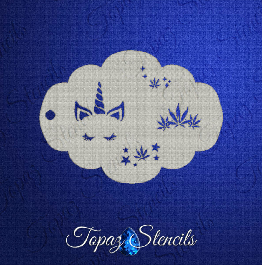 Cannabis Unicorn stencil