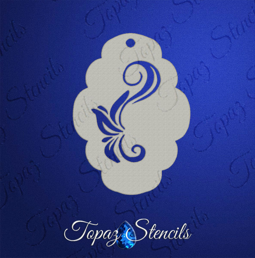 Side-Eye Swirl stencil