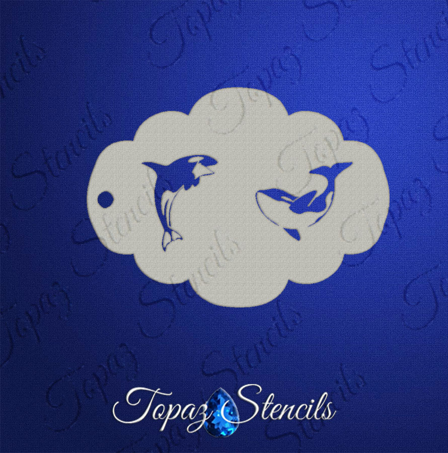 Happy Orcas stencil