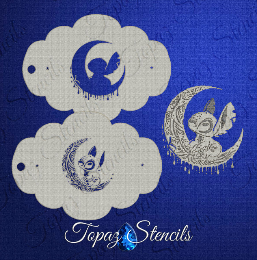 Tribal Moon Stitch stencil