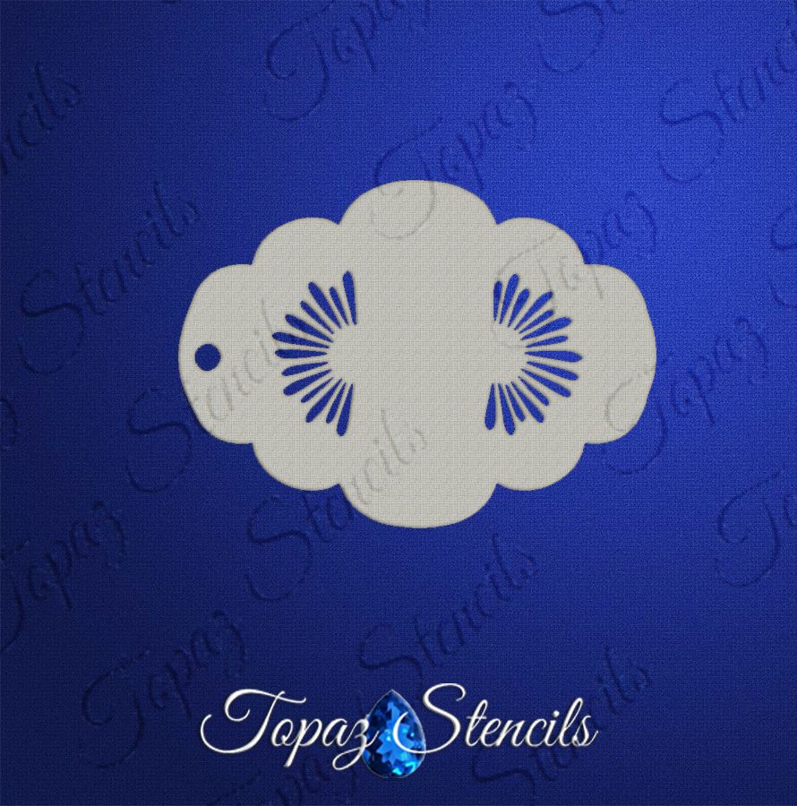 Petal Ray Mirror Eyes stencil