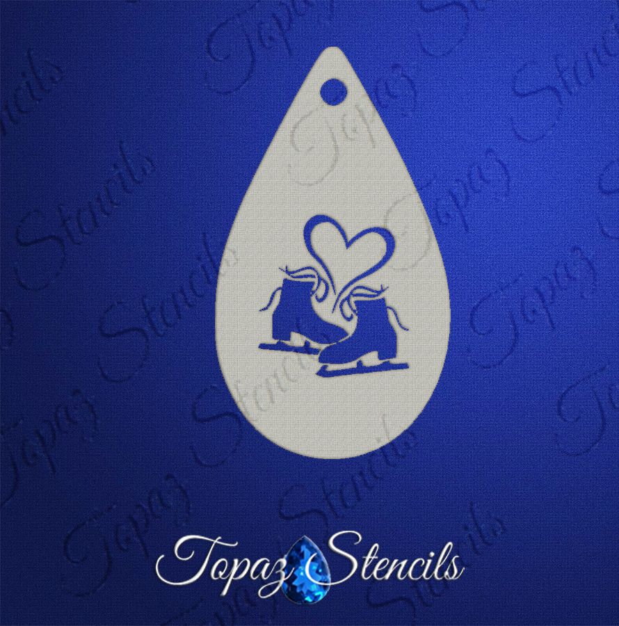 Ice Skates stencil