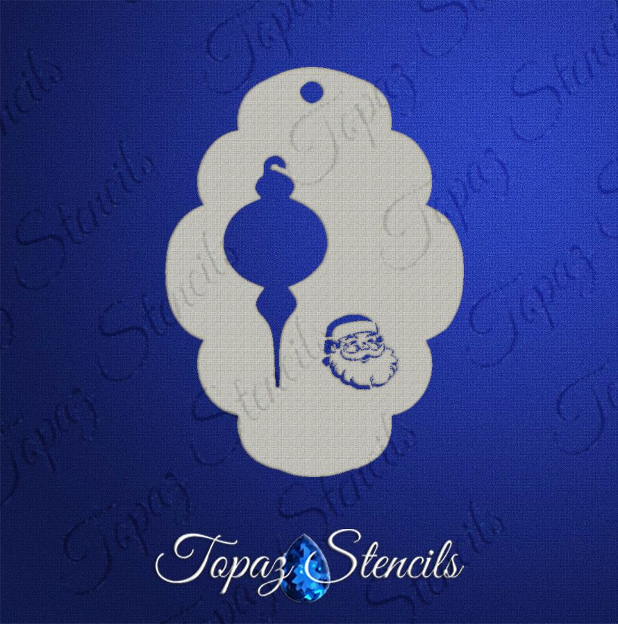 Retro Christmas Ornament stencil