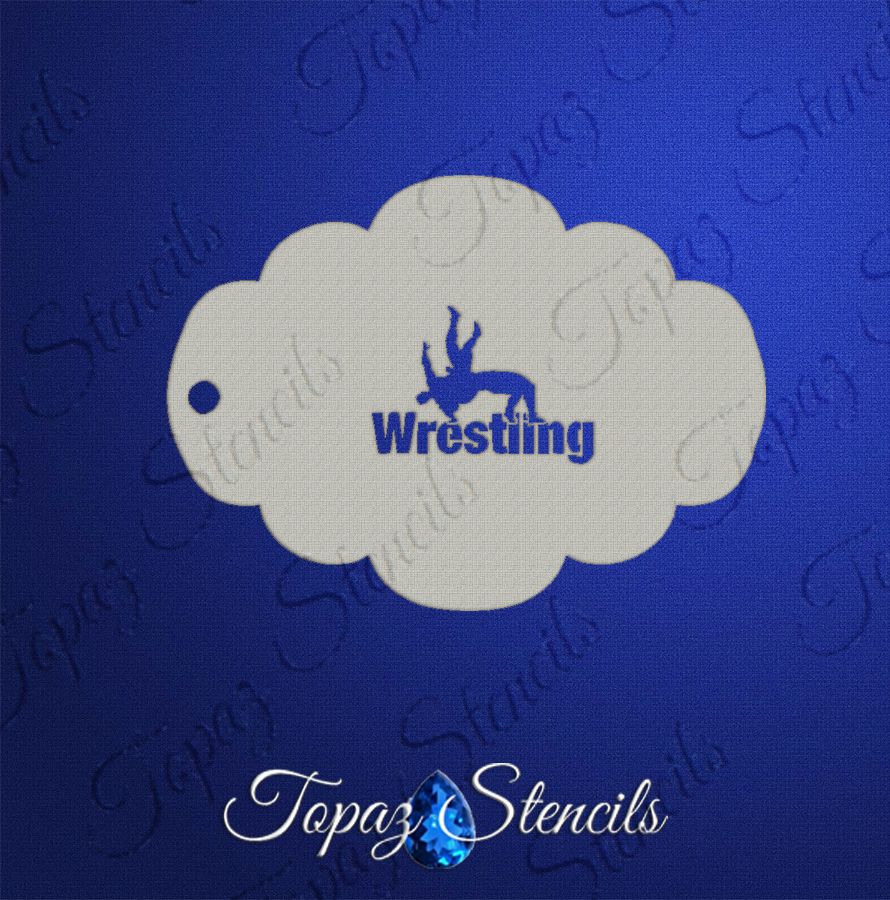 Wrestling stencil