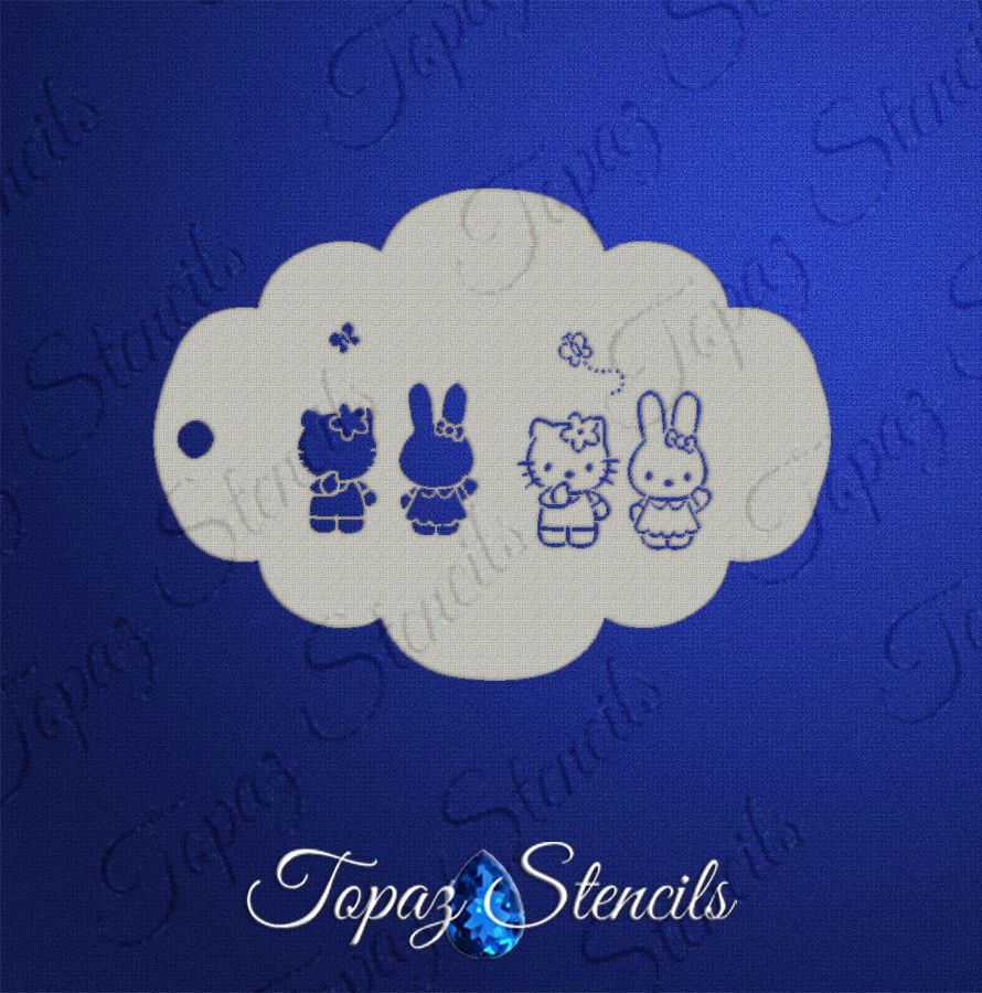 Hello Kitty and My Melody stencil