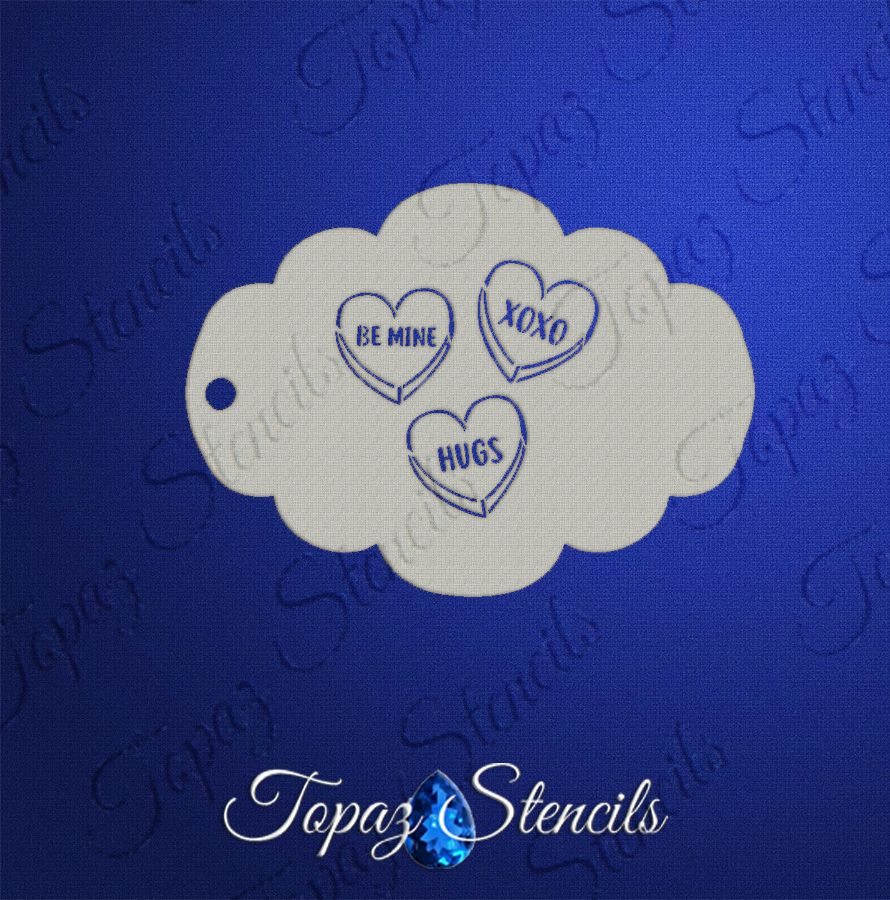 Conversation Hearts stencil