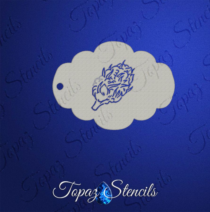 Cannabis Flower Bud stencil
