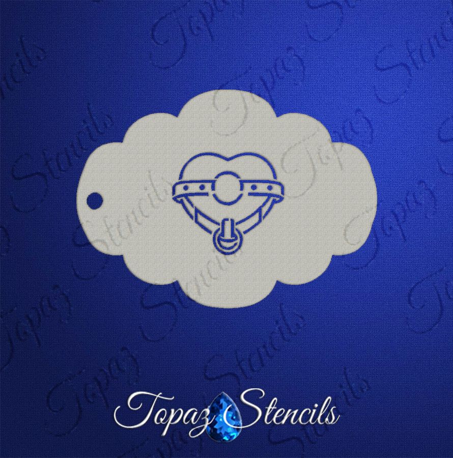 Ball Gag Heart stencil