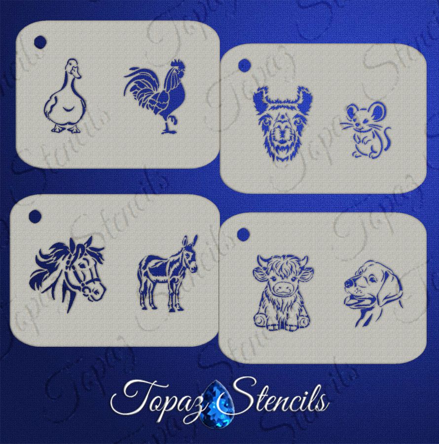 B&T Farm Animal Set stencil