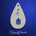 Teardrop Burst and Leaf stencil