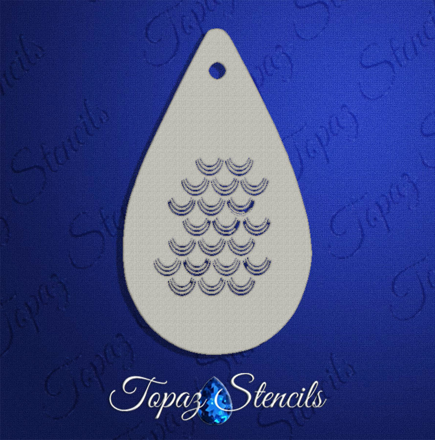 Fancy Scales Stencil