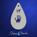 Bloody Handprint stencil