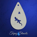 Lizard and Fly stencil