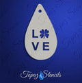 Love Shamrock stencil