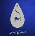 Motorbike and Tread stencil