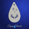 Antlers and Retro Stars stencil