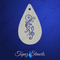 Music Swirls stencil