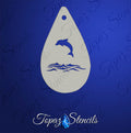 Dolphin Waves stencil
