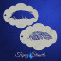 Doodle Feather stencil