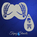 Skeleton Hands Flutter Eye stencil