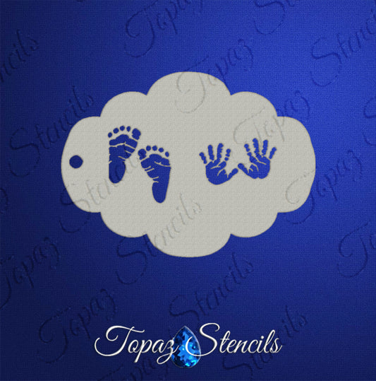 Baby Feet and Hands Stencil