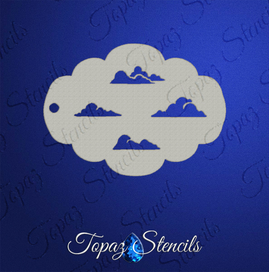 Flat Bottomed Clouds Stencil