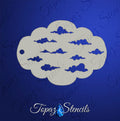 Cartoony Clouds stencil