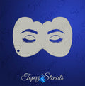Glamourous Closed Eyes stencil
