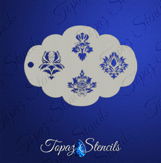 Fancy Damask Centers Stencil