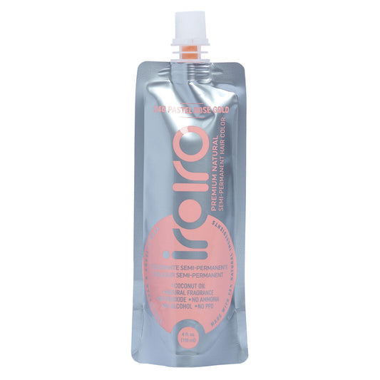 IroIro Premium Semi-Permanent Hair Color 4oz - 240 Pastel Rose Gold