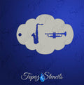 Sax and Trumpet stencil