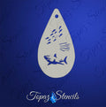 Shark and Fish stencil