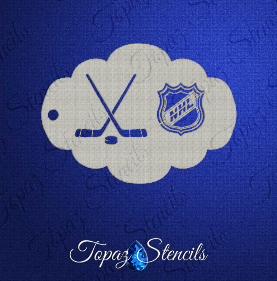 NHL Hockey Sticks Stencil