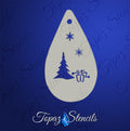 Flakes, Tree and Present stencil