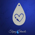 Heart Arrow stencil